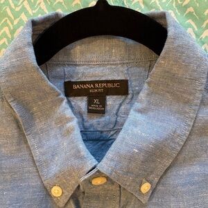 Banana Republic Light Blue Slim Fit Button-Down Shirt